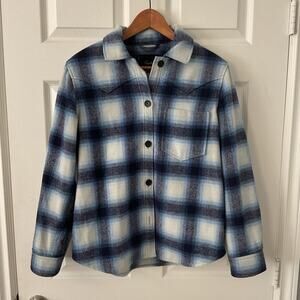 Rails Shirt Jacket Tripp Blue Plaid Flannel Size S Layering Western Yoke